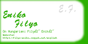 eniko filyo business card